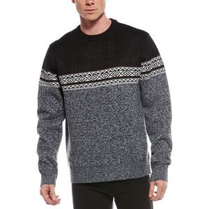 Point Zero Mens  Semi Fit Crewneck Sweater, Black